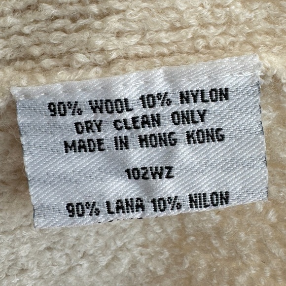 Eileen Fisher Wool Blend Cream Turtleneck Sweater, Size L - Picture 6 of 6